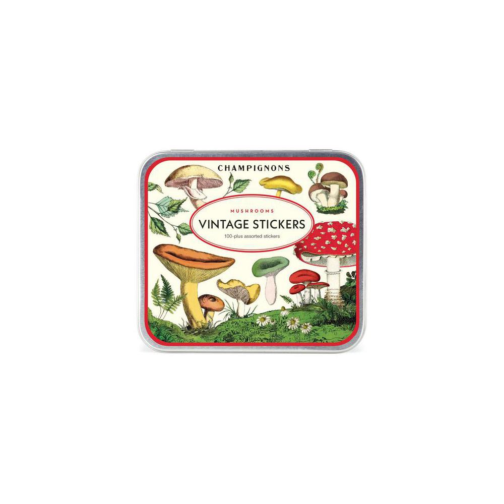 Cavallini, Stickers, Art & School, Tin, Mushrooms, 805657